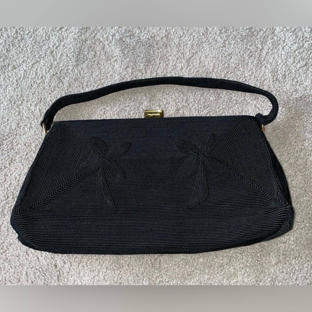 Vintage Black Corde Clutch